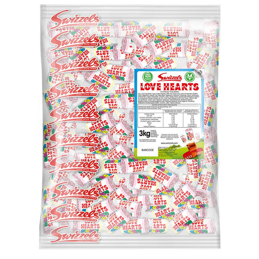 Swizzels Love Hearts Mini Rolls 3kg