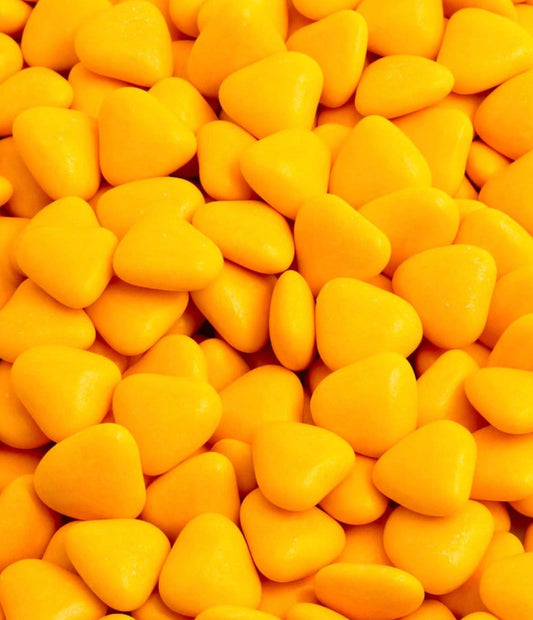 MINI HEART CHOCOLATE DRAGEES - ORANGE - 1KG
