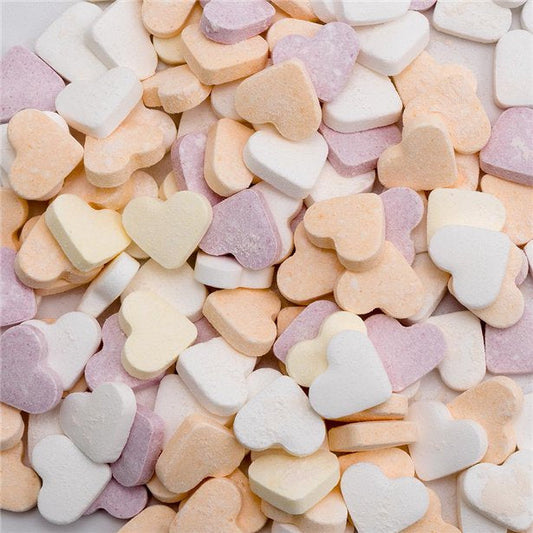 FRUIT HEARTS -17X15MM – DEXTROSE – 1KG BAG