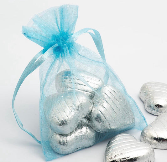 Blue Organza pack of (100) - Design 277