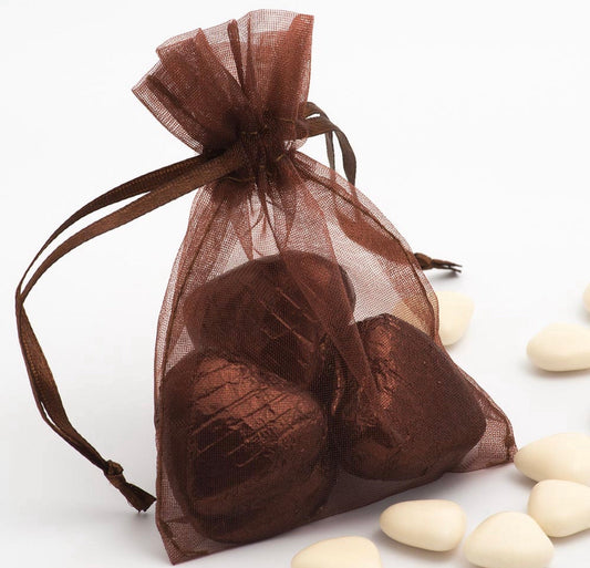 Brown Organza pack of (100) - Design 270