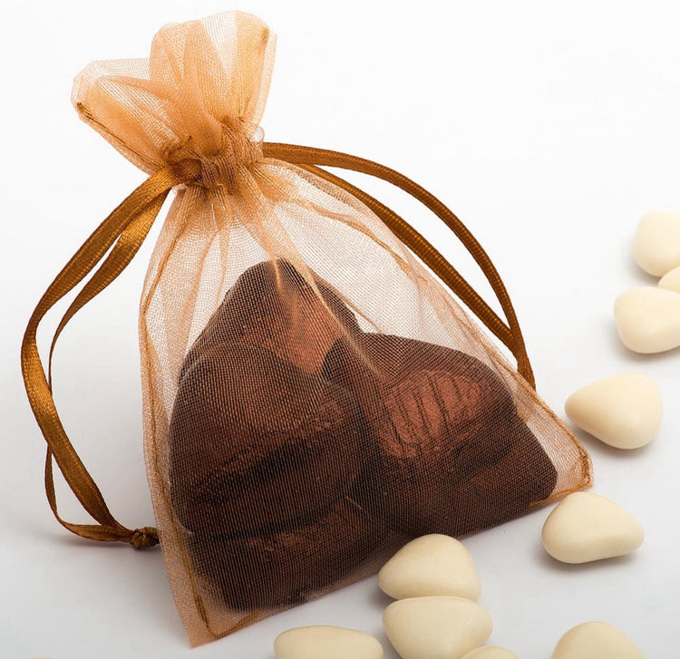 Brown organza pack of (100) - Design 285