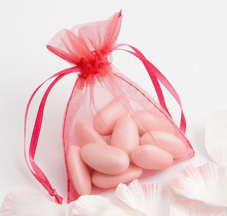 Pink organza pack of (100) - Design 284